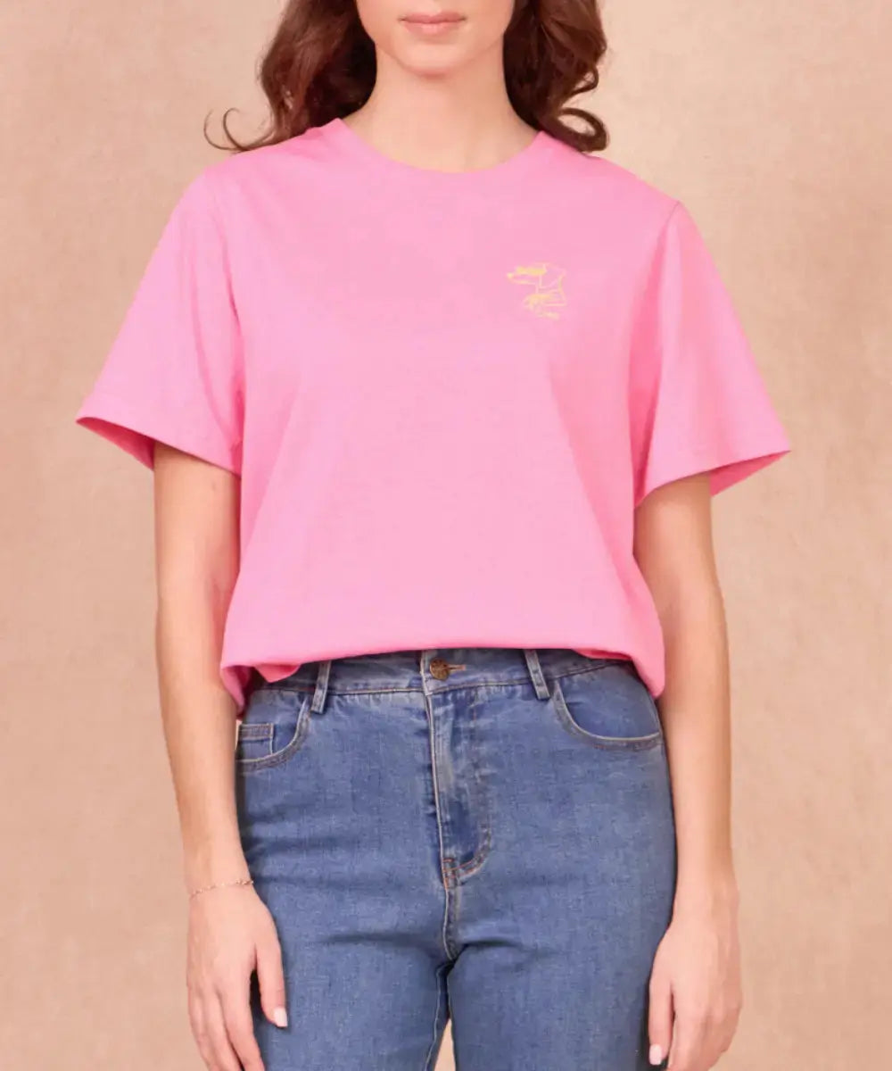 Photo portée du T-Shirt Sacha Rose de Calie Paris