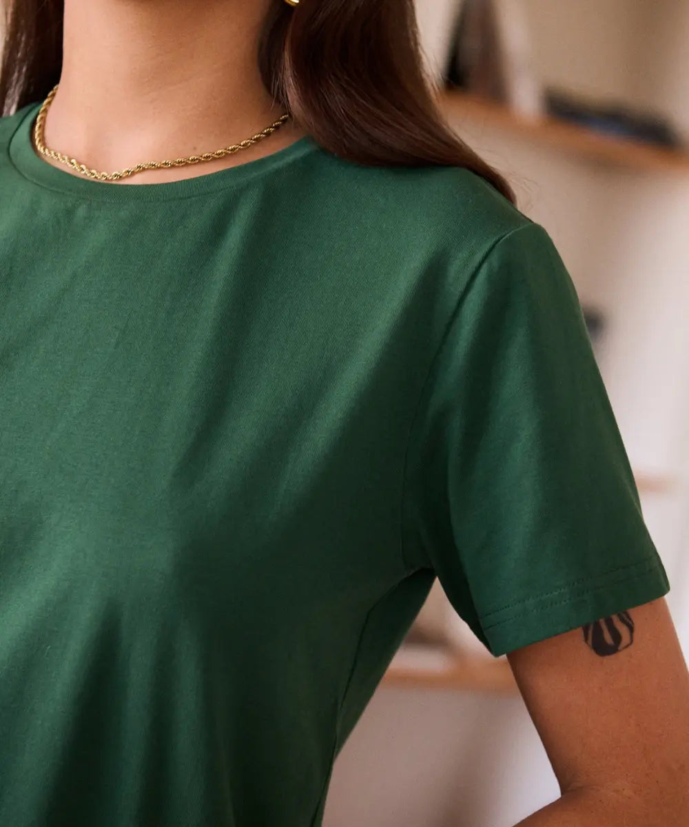 T-shirt Alba vert Sunday Club en coton doux