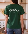 T-shirt Alba vert Sunday Club en coton doux