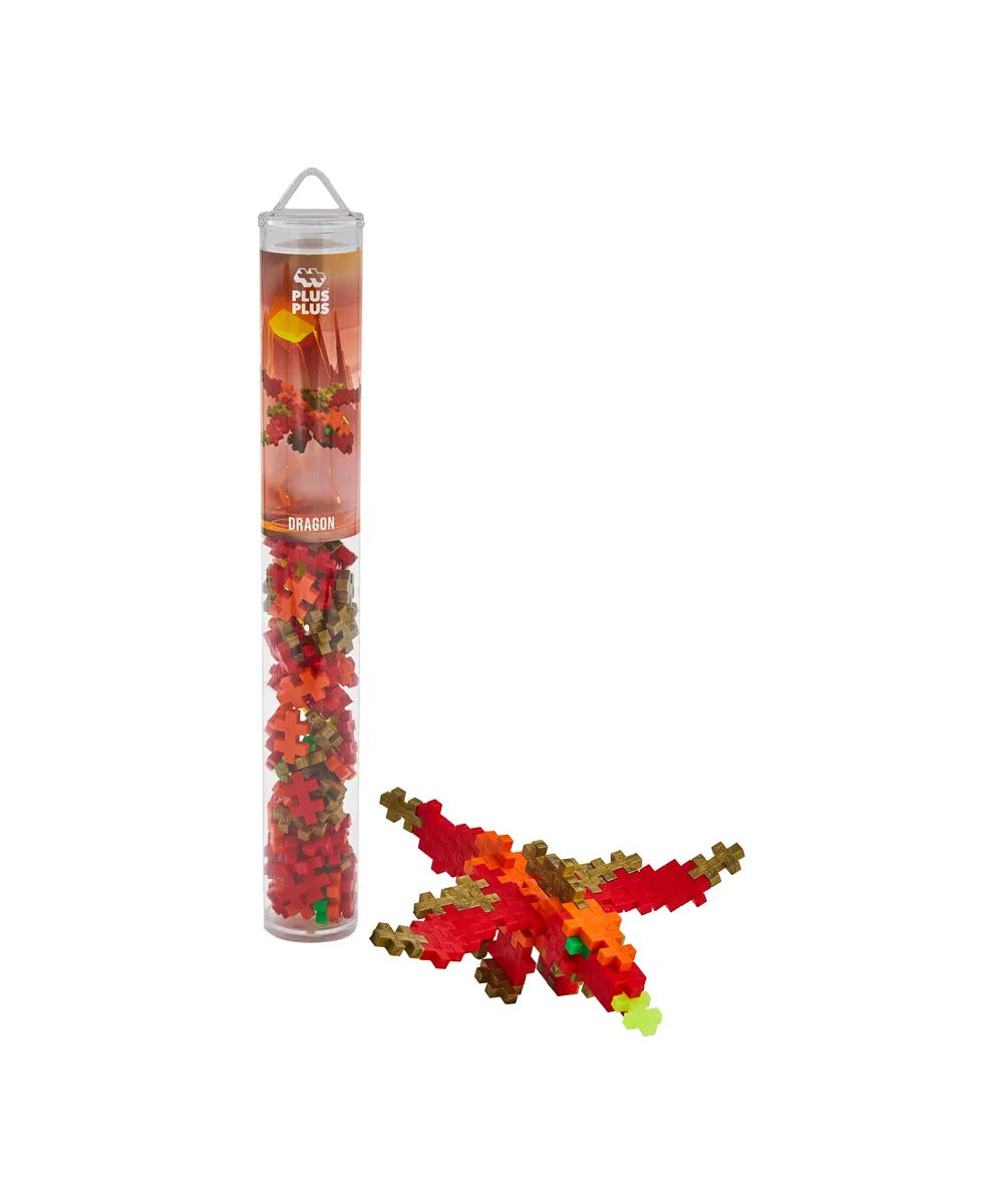 Tube Dragon - 100 pièces de Plus-Plus, sur fond blanc