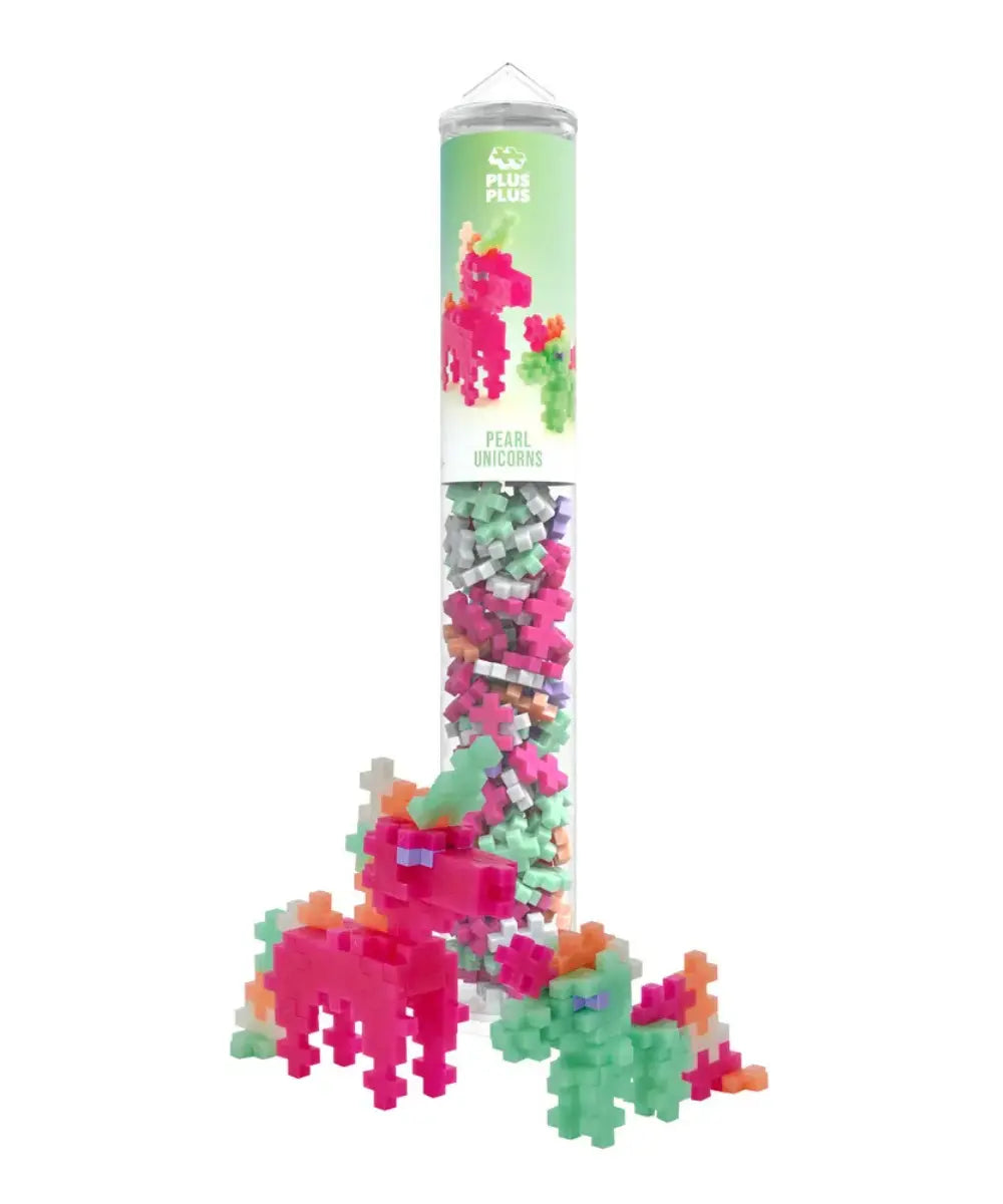 Tube de Plus Plus Licorne Perle de 100 pièces sur fond blanc