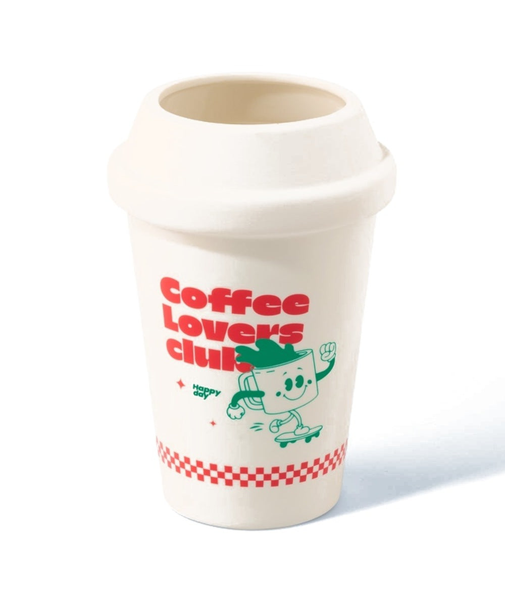 Vase Cup of Coffee Fluid Market, vue de face centrée