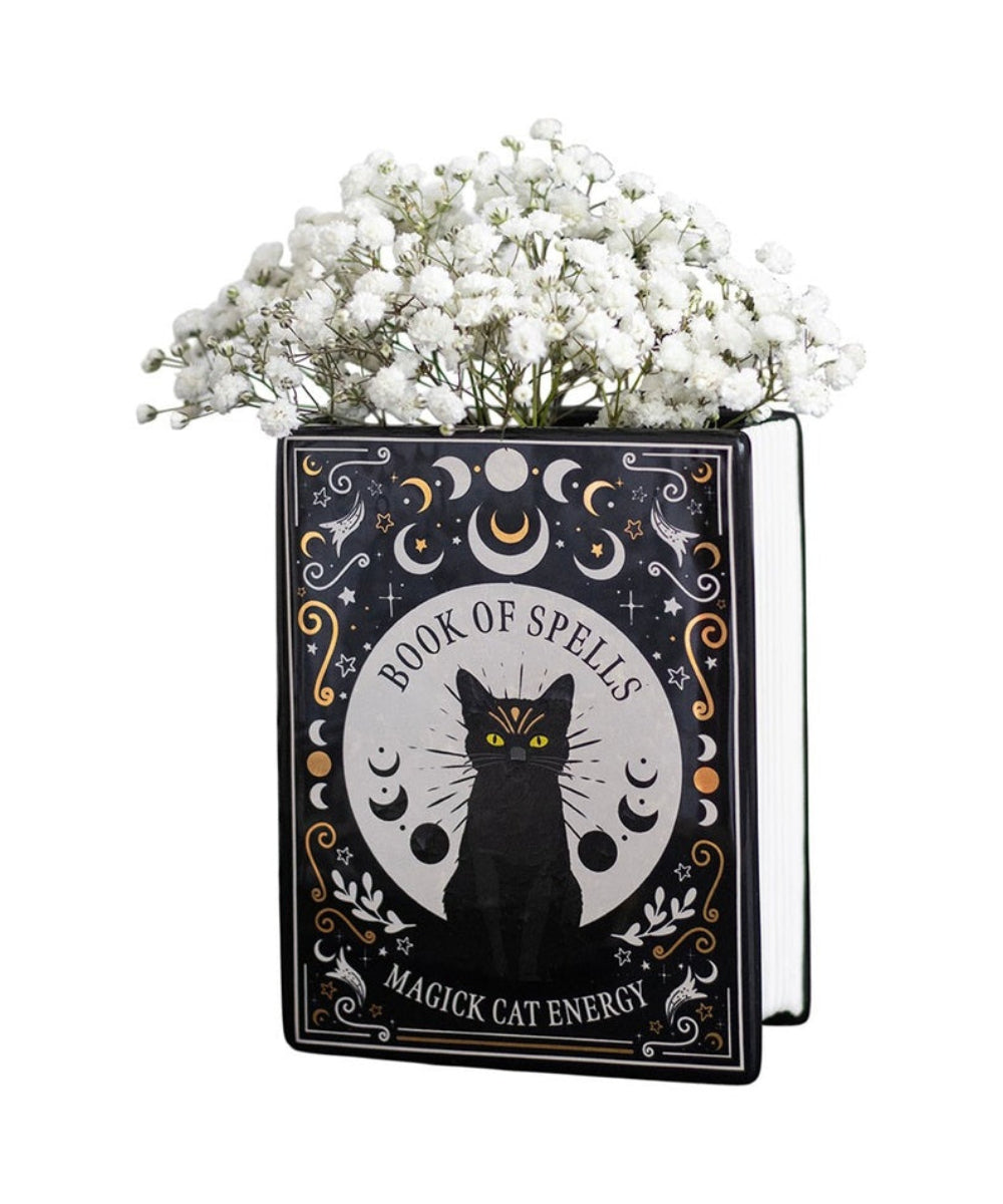 Vase Livre magique Chat noir de la sélection Merci Léonie sur fond blanc