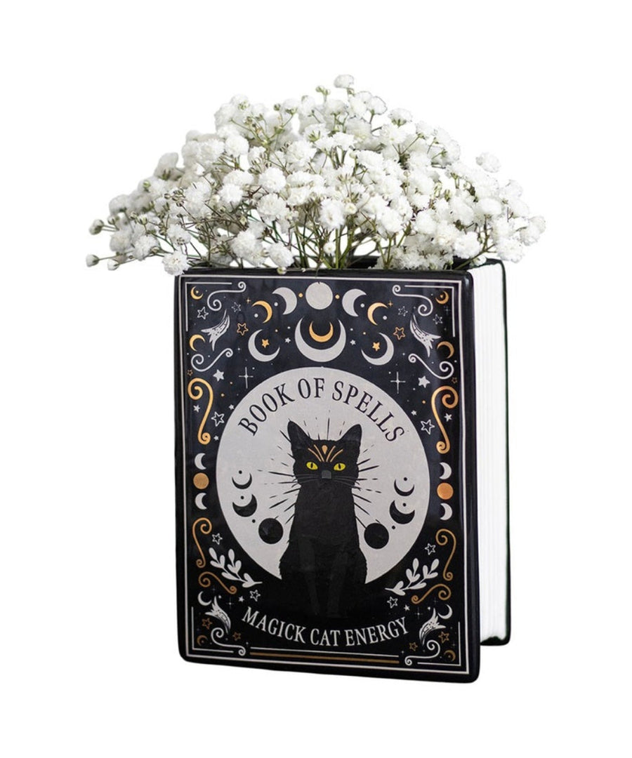Vase Livre magique Chat noir de la sélection Merci Léonie sur fond blanc