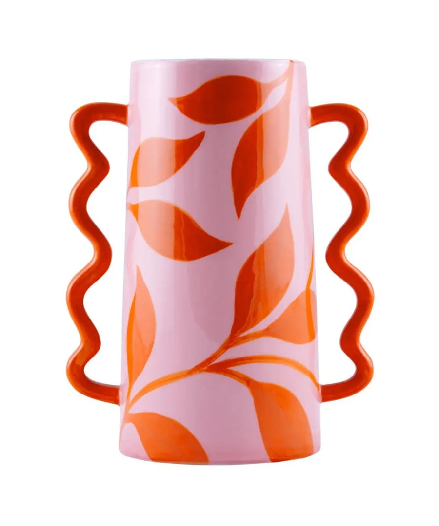 Grand vase Rodrigo en céramique peinte à la main de la marque Qué Rico