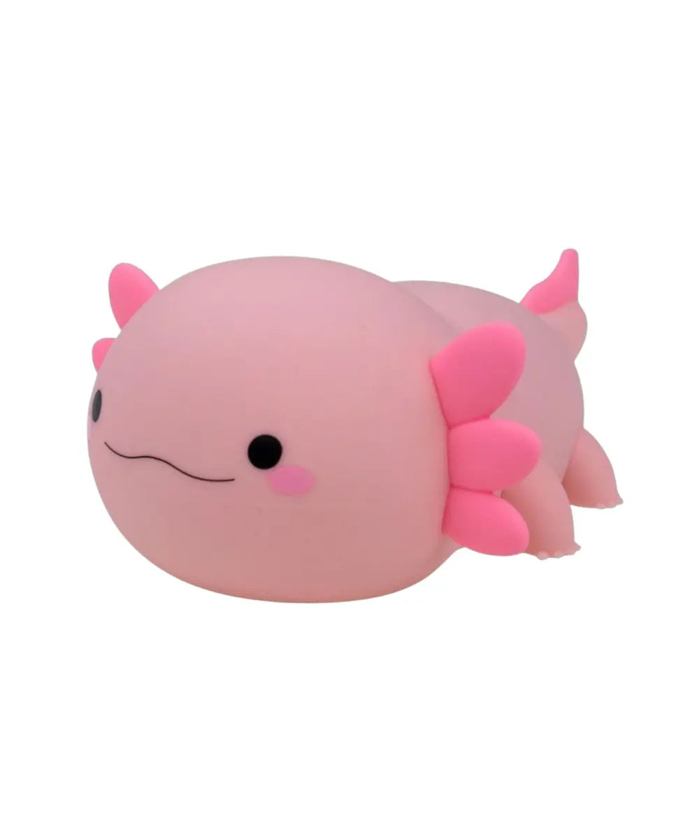 Veilleuse pour enfant en silicone souple rose en forme d'axolotl de la marque Mary's