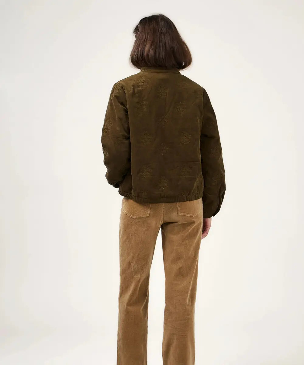 Veste Georgina velours Kaki