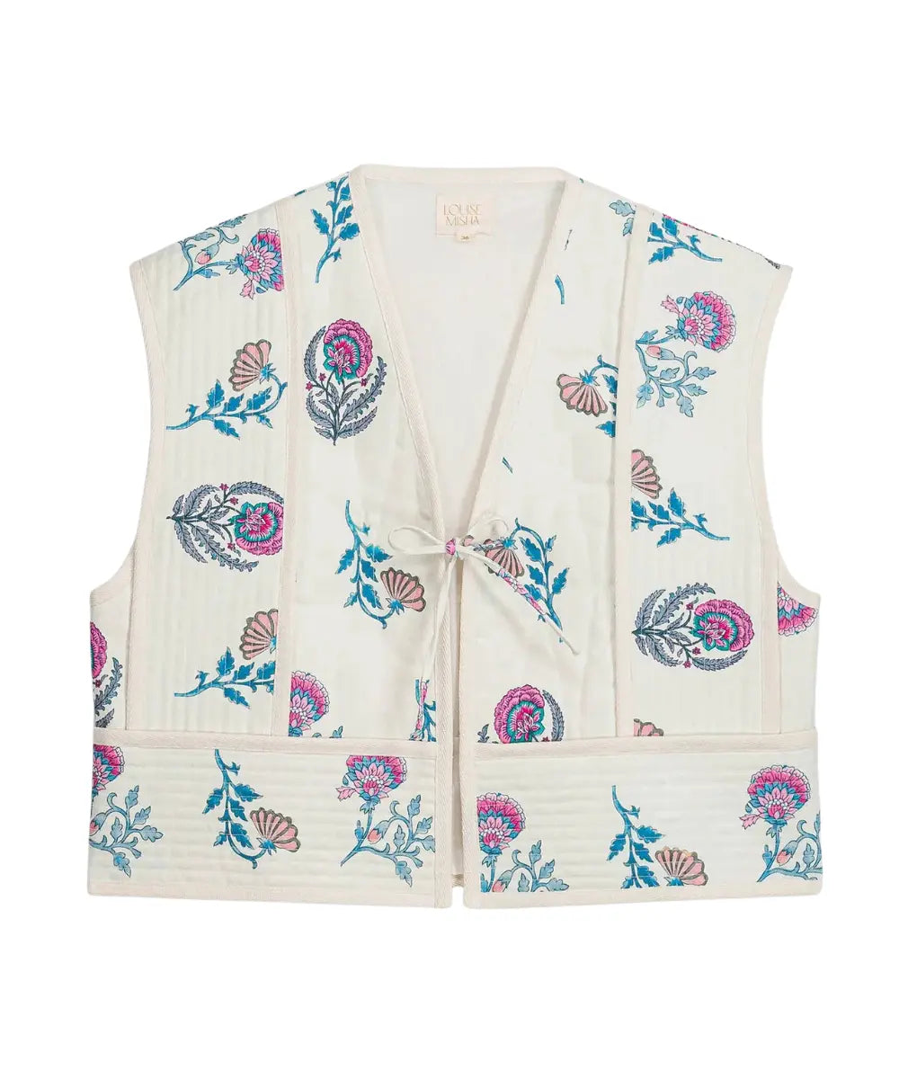 Veste sans manches Maelle de la marque Louise Misha sur fond blanc