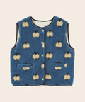 Veste Sans Manches Moumoute Moutons Bleu