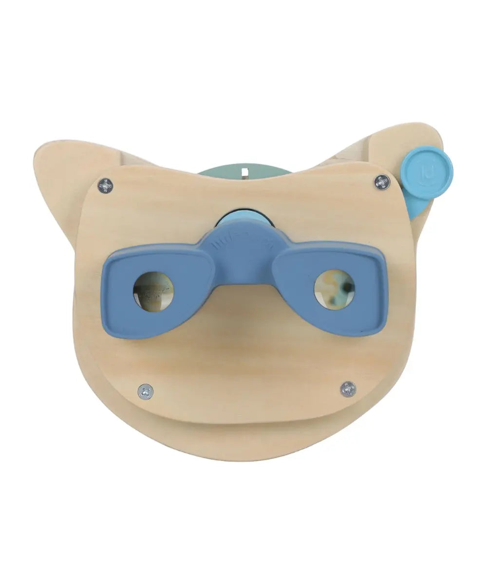 Visionneuse à histoires Forest Friends de Little Dutch sur fond blanc et détail de ses optiques