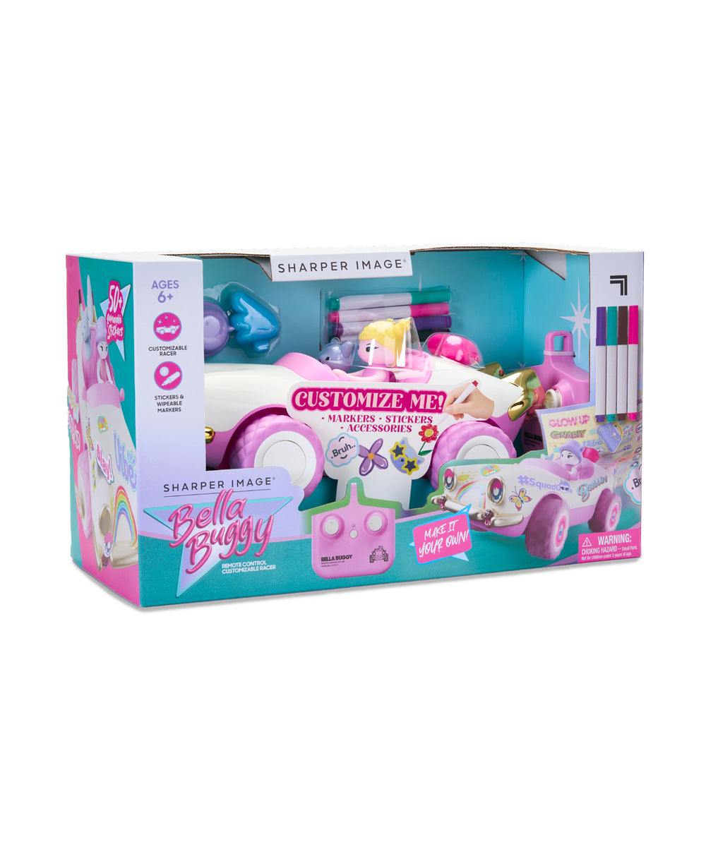 Coffret Bella Buggy de Sharper Image contenant la voiture radiocommandée et ses accessoires créatifs