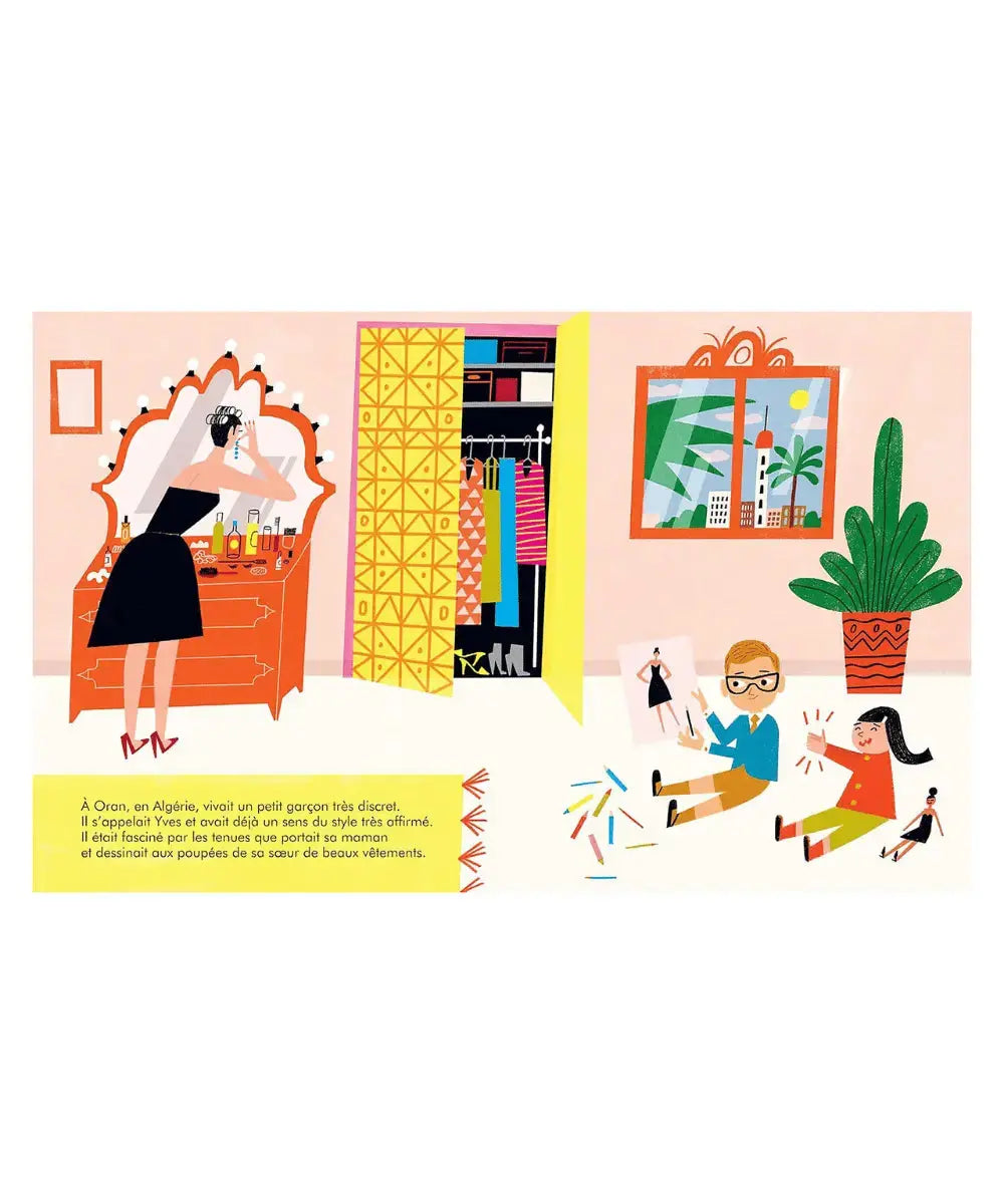 Détails des illustrations du livre Yves Saint Laurent de Kimane